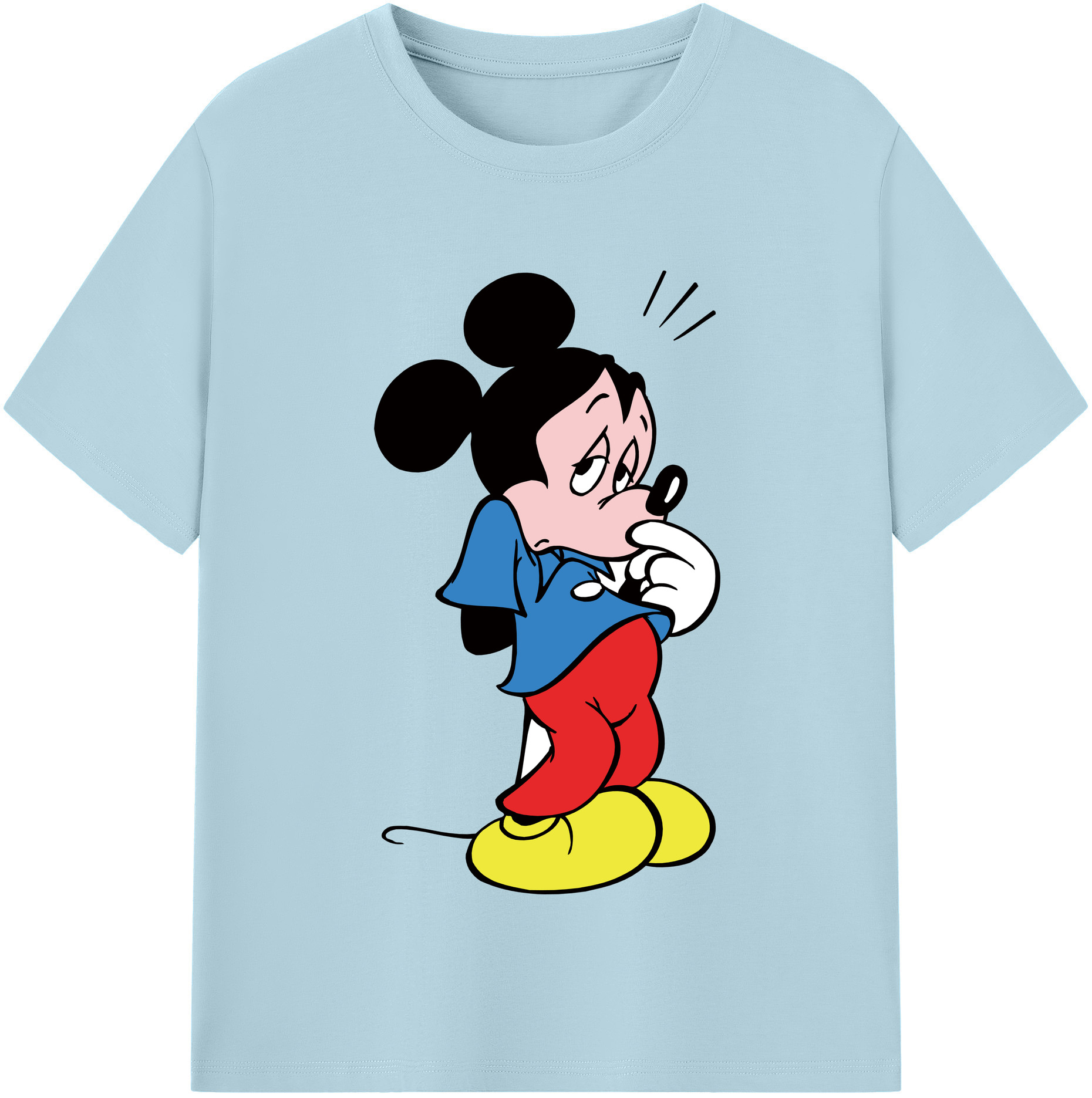 （画像用） ミッキーマウス Mickey Mouse 綿100％半袖Tシャツ（フロントプリント）